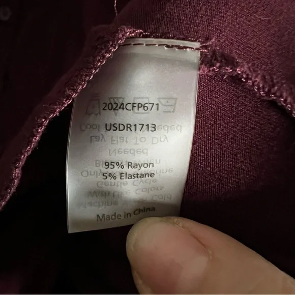 Universal Standard Sally Long Sleeve Burgundy Button Down JerseyKnit Shirt Dress - Picture 7 of 10